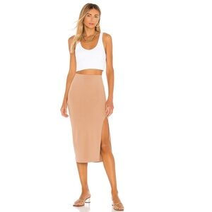 Lovers+Friends “Aubrey” MIDI Skirt In Nude Size Large New With Tags!